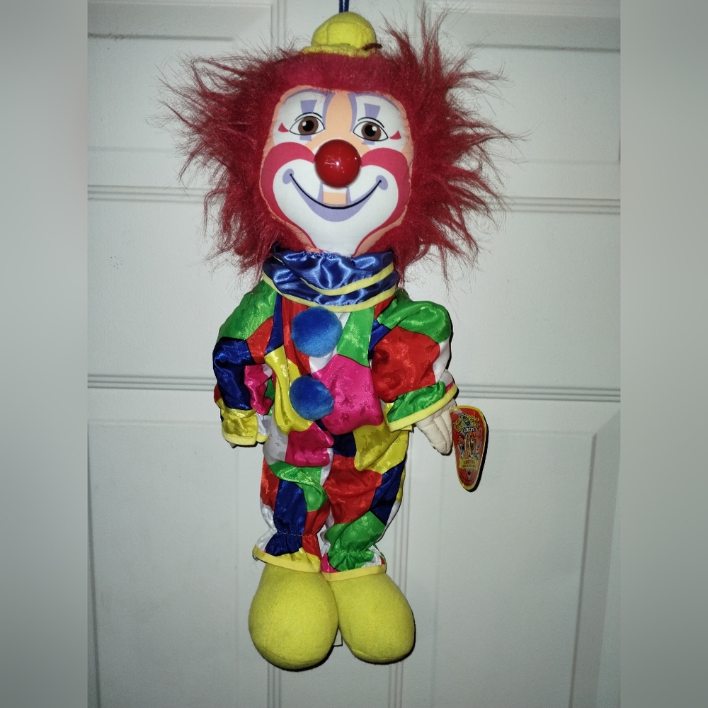 1988 Vtg Ringling bros brothers circus clown 22"  plush doll Very RARE W/ Tags